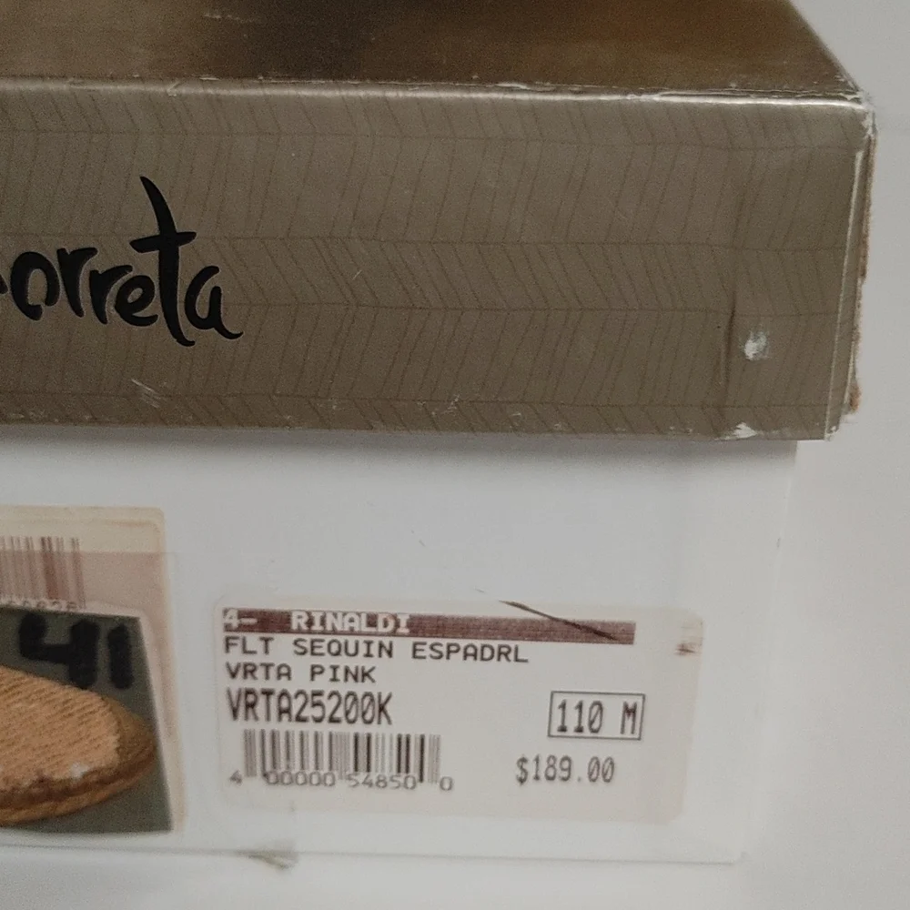Vidorreta Pink Sequin Espadrille 41
